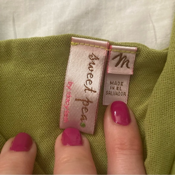 Vintage Y2K Sweet Pea by Staci Frati Stretchy Mesh Green Dress - Picture 3 of 3